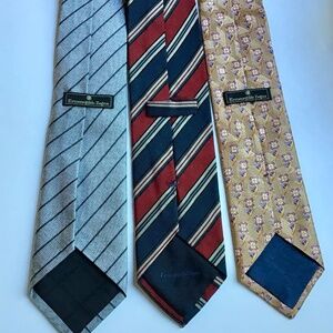 Ermenegildo Zegna lot of 3 all Silk ties Made in Italy 🇮🇹